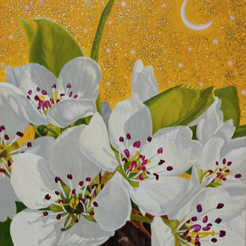 Choi Keunil, The Starry Night_With the moon shining