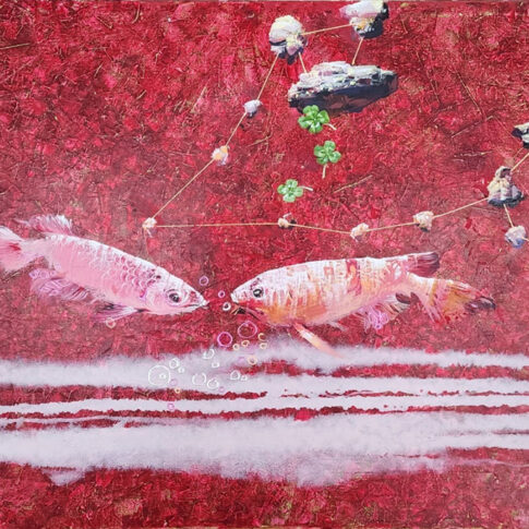 한희숙, 탄생, 53×65cm, acrylic on canvas, 2022