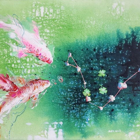 한희숙, 탄생, 53×65cm, acrylic on canvas, 2022