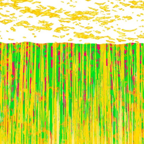 Jeong Sooah, Golden Rice 6, 60x60cm, woodcut, 2023