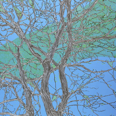 Jung Jeongim, Blood Vessels in Nature-oxygen, 116.5x167cm, Acrylic on canvas, 2024