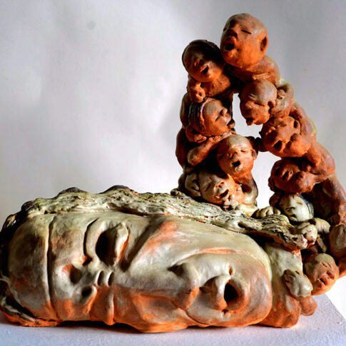 이형기, 명상, 50 x 40 x 30 cm, Pottery Sculpture Soil firing Fire, 2024