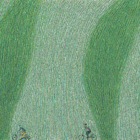 Lee Hoguk, Picnic 2,100x 40cm, Oil on canvas, 2024