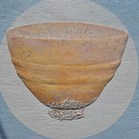 박동구, 달을 담다, 알마시카나무, 81 x 81 x 4 cm, 2022