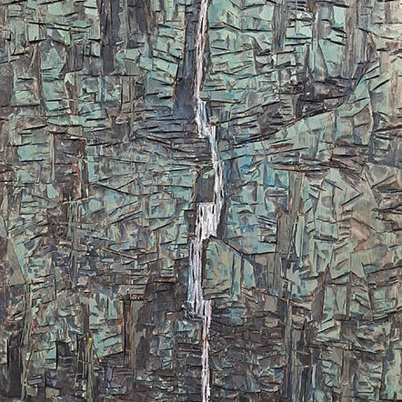 박동구, 주상절리(꿈), 알마시카나무, 아크릴물감, 64 x 160 x 4 cm, 2019