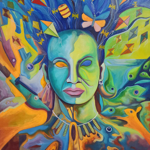 페드로 하비에르 캄포스 가스파르, 라틴 아메리카 여성, The Latin American woman, 60×85cm, Dutch oil on linen, 2023, 멕시코