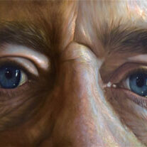 엔리케 도노소, There are eyes that contain other worlds, 65×130cm, Oil on canvas, 2023, 스페인