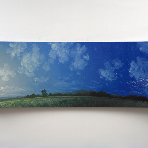 Perspective projection-22-06, 40x145cm, acrylic on wood, 2022