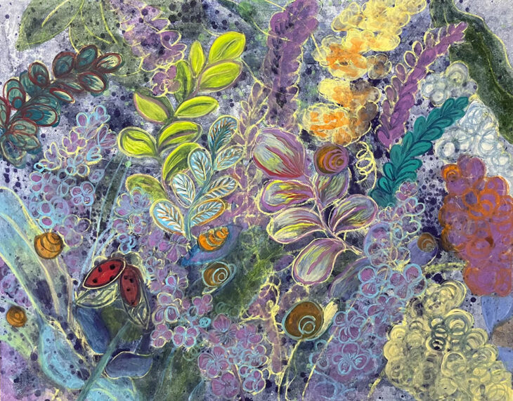 김소현, 행운찾기, 72.7x90.9cm, a buncha on paper, 2024