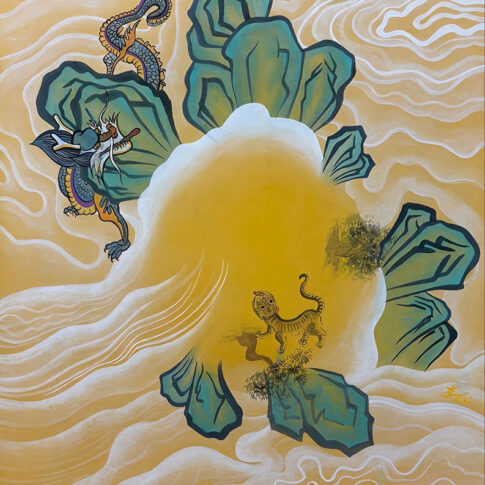 Lee Ji Ye, Narsha, 90.9x72.7cm, a buncha on paper, 2024