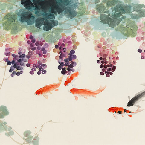 이은래 , 참 고운날, 70×135cm, ink and light color on Korean paper, 2024