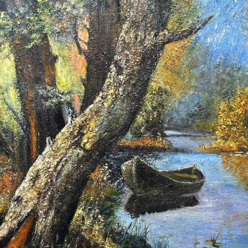 이정자, 호수, 65x53cm, oil on canvas, 2023