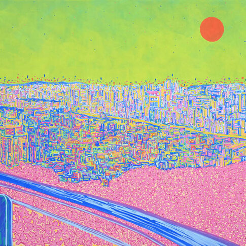 전동민, 금남로 전경,91x60.5cm, color on korean paper, 2024