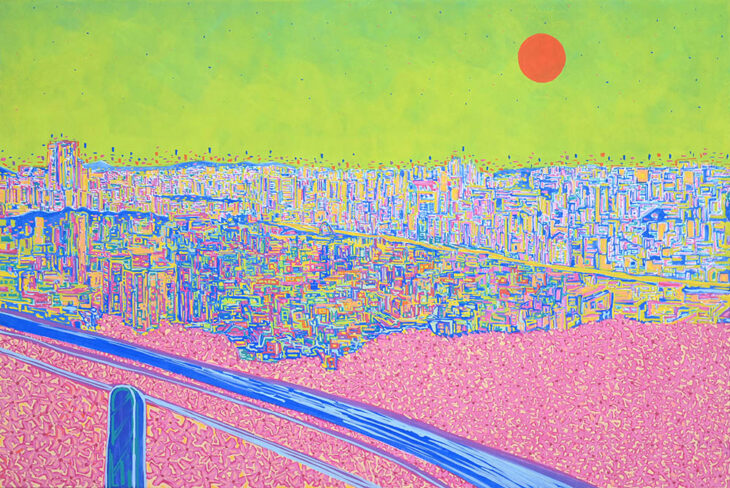 전동민, 금남로 전경,91x60.5cm, color on korean paper, 2024