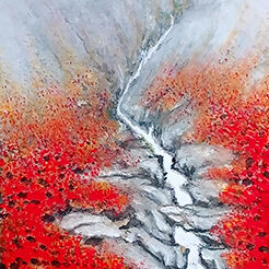 최상현, 무릉계곡, 90x24cm, grilled vegetables, bunchae, 2024