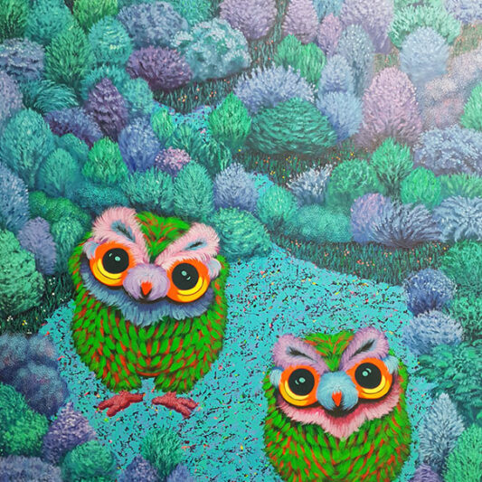 Sanbin Bae, Serendipity, 116.8×80.3cm, acrylic gouache on canvas, 2024