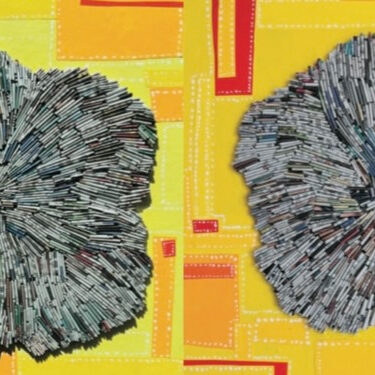 김혜숙, 시간의 기억–꽃 24, 37.5×37.5cm, mixed media on panel, 2023