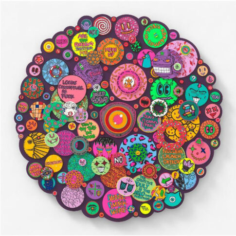 엄재원, Tryphobia, 610x610cm, acrylic, brass, 2022