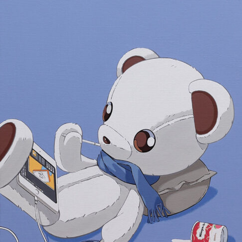 윤석문, 습관, 45x33cm, acrylic on canvas, 2017