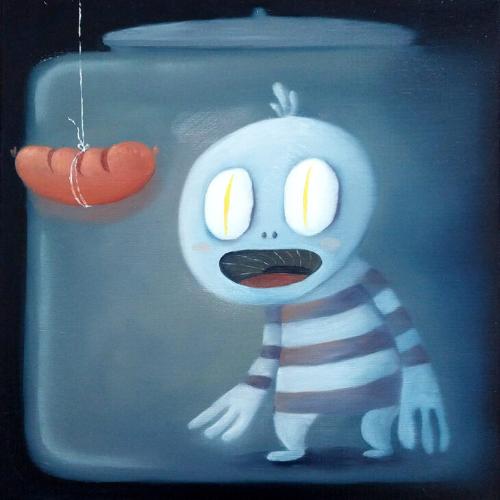 고현경, 생명체 10, 27.3×27.3cm, oil on canvas, 2024