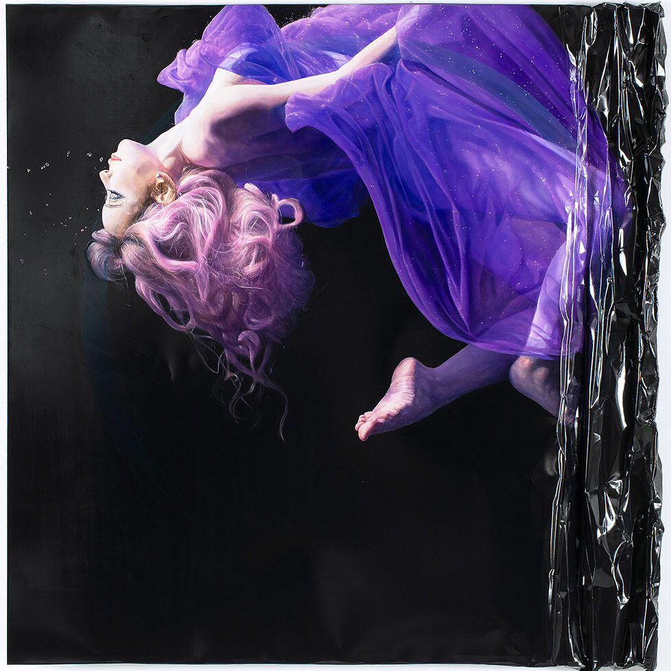 김진남, Mystery Island 3, 113.5×113.5cm, oil on zinctin, 2024