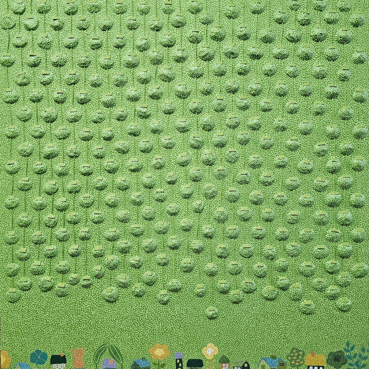 유미영, A Valuable await-3, 60.6×60.6cm, Koreanpaper & mixed media, 2024