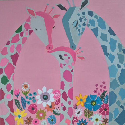 Park Su Jeong, Harmony, 72.7×72.7cm, mixed media on canvas, 2024