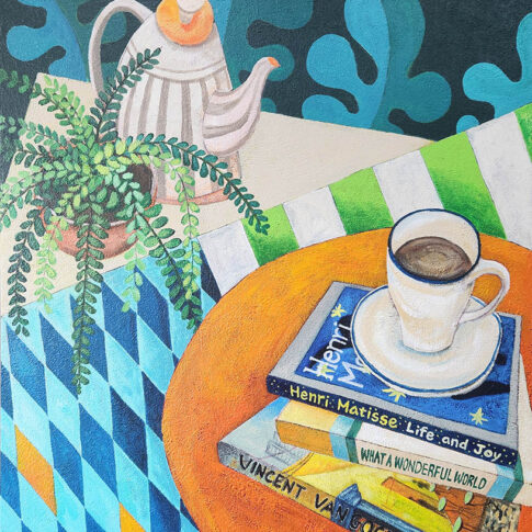 Park Hee Sun, Let me fly to my room, 65×53cm, mixed media on canvas, 2024