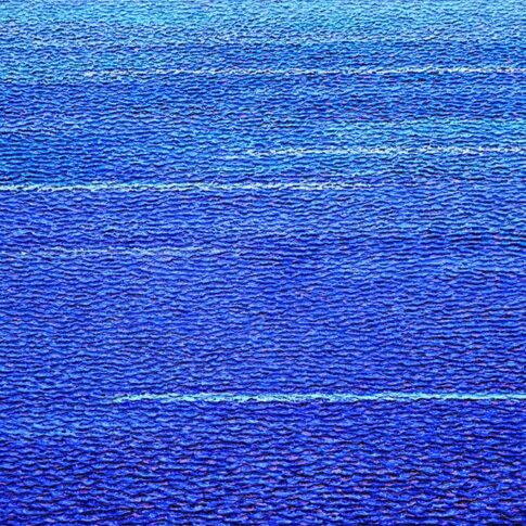 Mikyung Woo, Dream of Blue, 40.9×53.0cm, mixed media on canvas, 2024