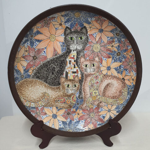 Kwak Yuna, Dream Illusion, 43×43cm, ceramic hand painting, 2021