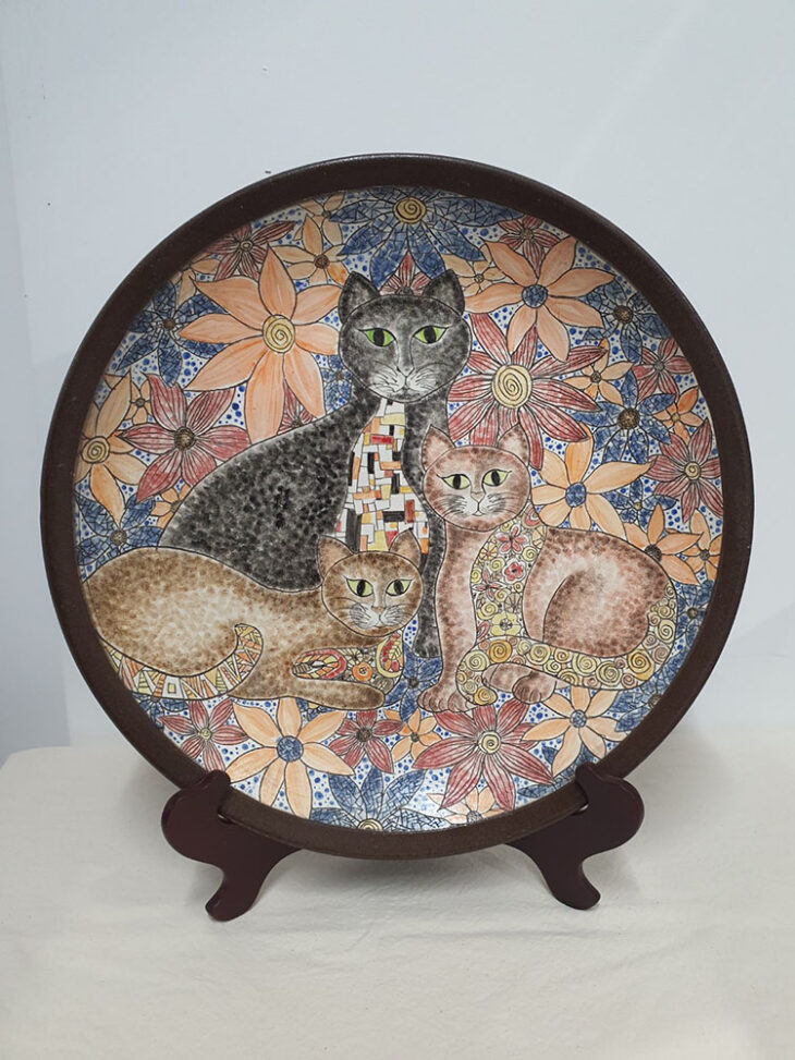 곽유나, 몽환, 43×43cm, ceramic hand painting, 2021