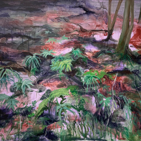 허다솜_Heo Dasom, 개울_a stream, 60.672.7cm, Acrilic on canvas 2023