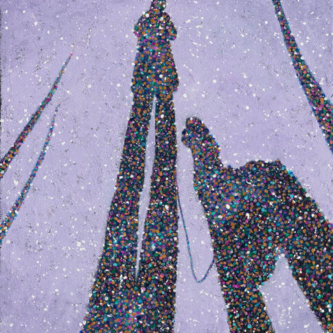 Sunha Lee, Walk a dog, 90.9×60.9cm, acrylic on canvas, 2024