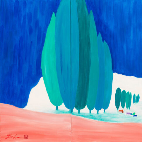 Jinhee Lee, Our Journey-Healing, 80x80cm, acrylic on canvas, 2024