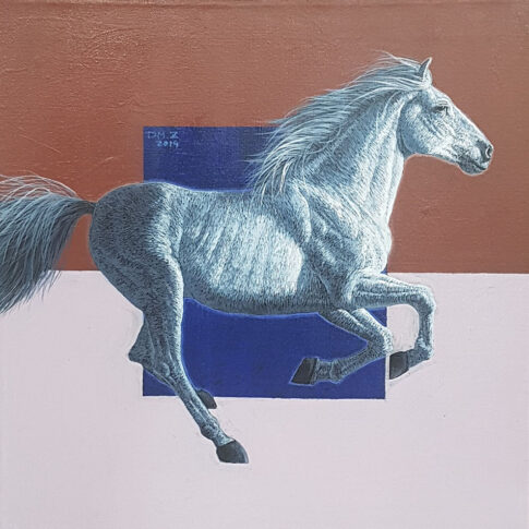 장동문, SPRINT(HOPE), 50cmx50cm, mixed media and acrylic on canvas, 2019