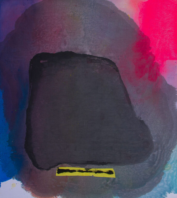 정인수, 우아한 속삭임 3, 72.7×72.7cm, cloth water ink coloring, 2024