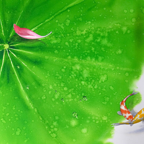 김충호 Kim Chung Ho, 소원, 60x32cm, water color on paper, 2024