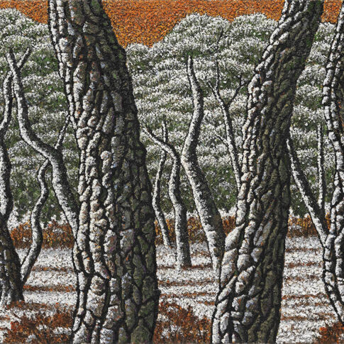 Kim Sun joung, Snow Pine, 72×53cm, oil on canvas, 2019