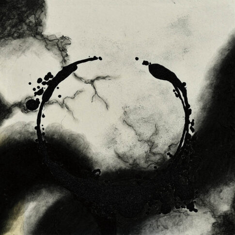 김예지, 생명성, 75×75cm, Charcoal on hanji, 2023