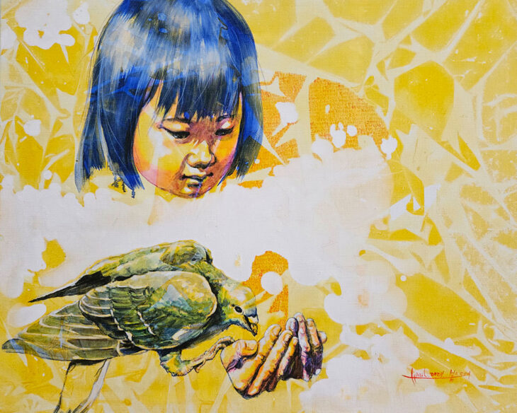 하울, 봄으로부터, 53.0×65.1cm, mixed media, 2024