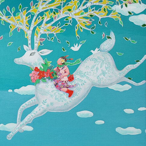 Yeonhee Jang, Fly in the air, 116.8×80.3cm, acrylic on canvas, 2024