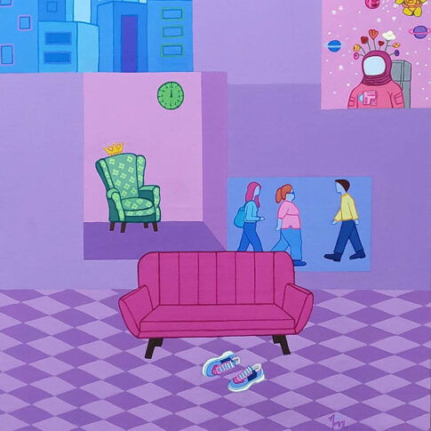 이영실, 가장도시적인이야기, 72.7x60.6cm, acrylic on canvas, 2024