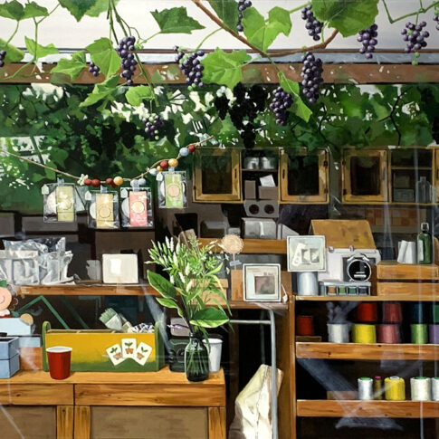 Yu Chang Suk, The peek-Where GrapesAbide, 90.9☓72.7cm, oil on canvas, 2024