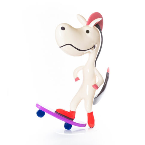 Dongho Kang, Little wheels do not rest even today, 500×1100×1200mm, Resin, urethane color, 2021