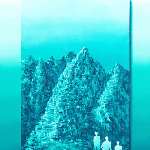 Ingyeong Choi, Digital Sea, 91.0x116.8cm, oil on canvas, 2022