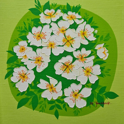 Haeok Yoon, Longing, 31.8×31.8cm, acrylic on canvas, 2024