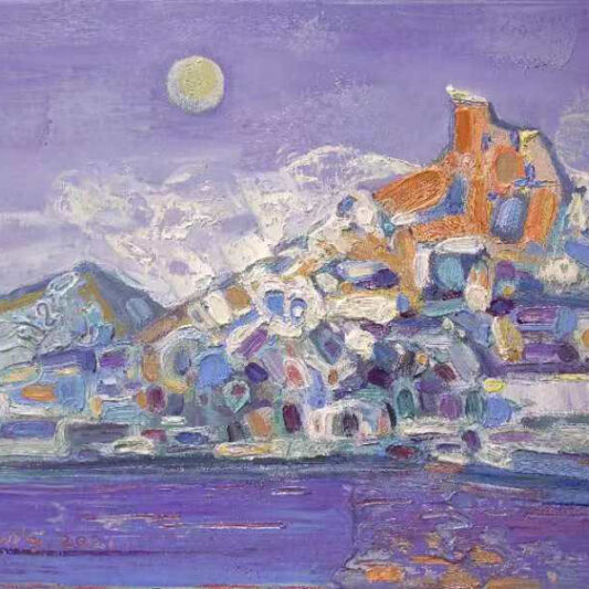 Liang Jian, Holy Mountain-11, 30×40cm, oil on canvas, 2021