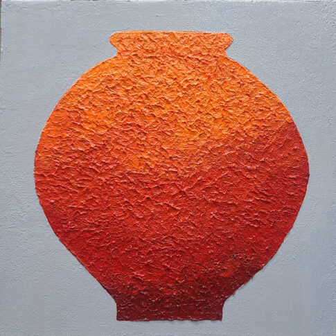 Na Sun Ah, Autumn colors, 30×30cm, mixed media on canvas, 2024
