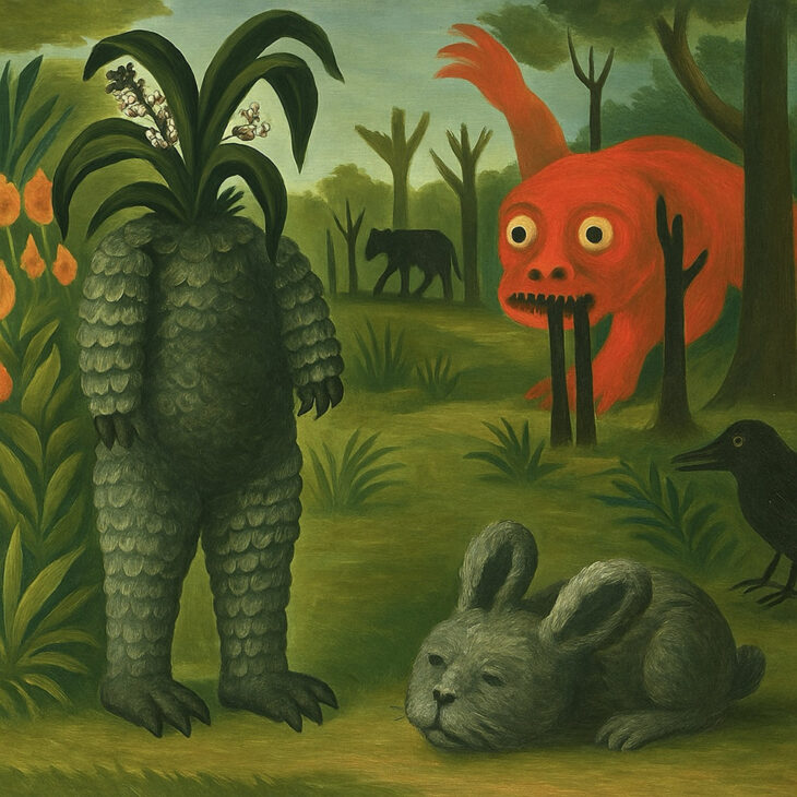 Marie Lee, 변형된 상상, 루소의 꿈속에서, digital print on papar, 2025