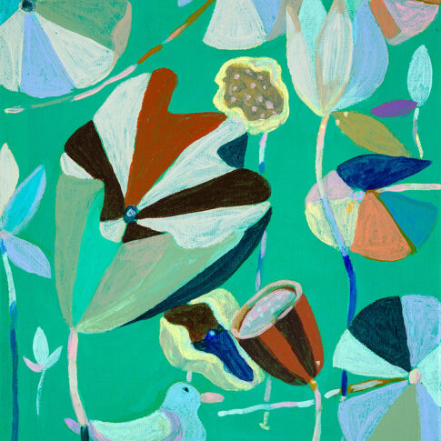 Sookyung Oh, Pilgrim, 22×27cm, acrylic on canvas, 2025